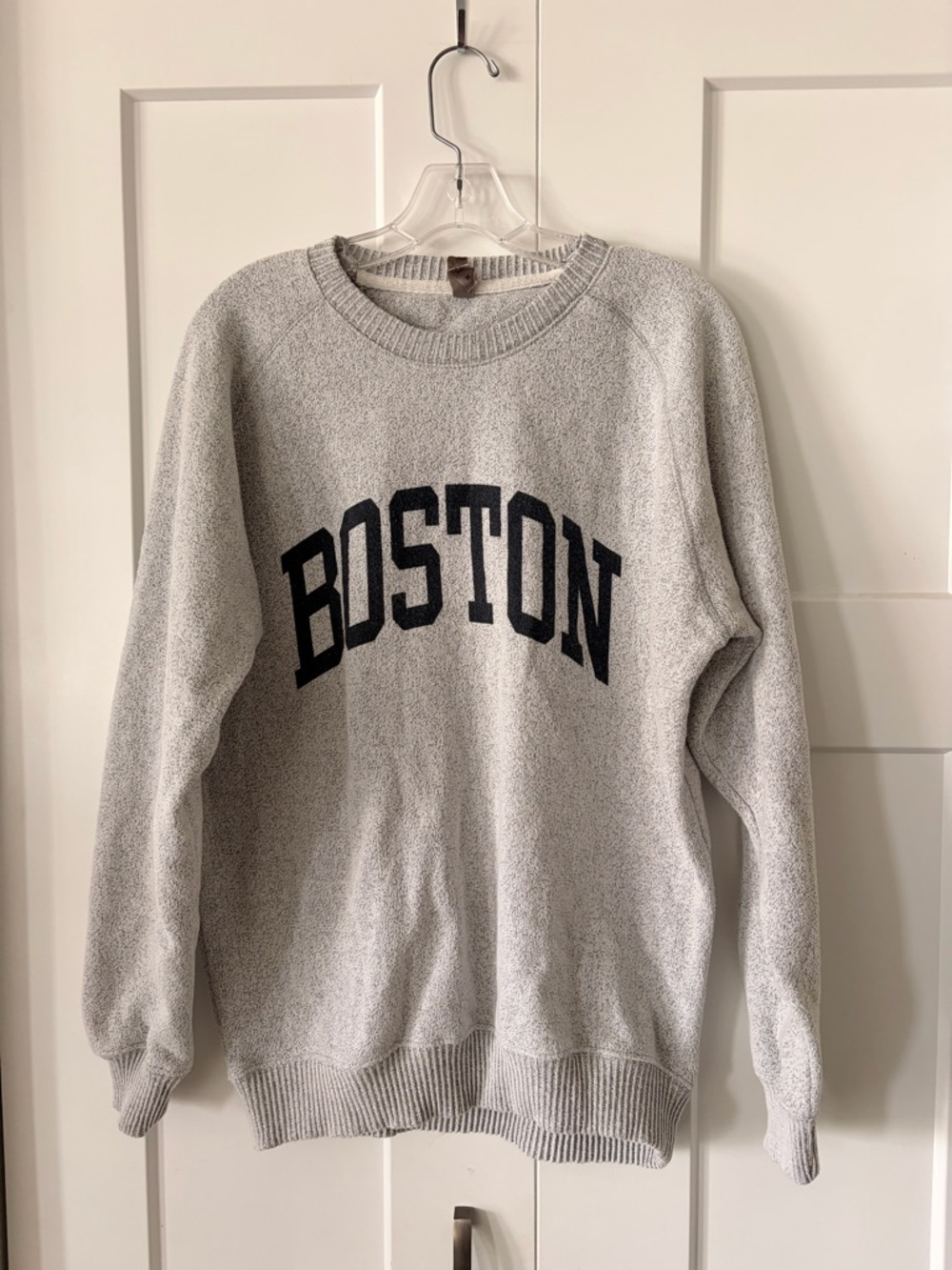 Boston Graphic Crewneck Sweater - Light Gray